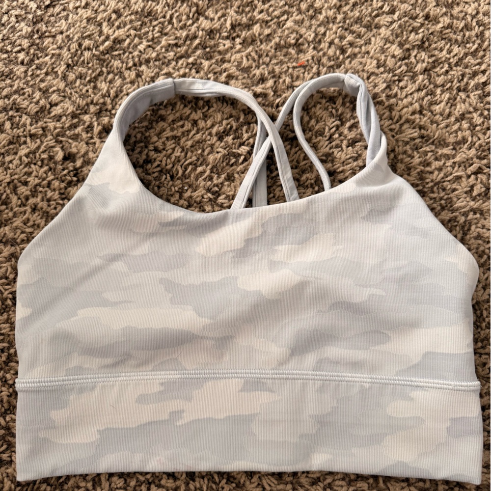 Gray Camo Lulu Sports Bra